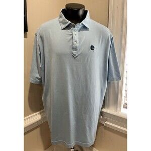 Stitch Polo Shirt Men 2XL Blue Golf Pickleball Stretch Active Golf Athleisure